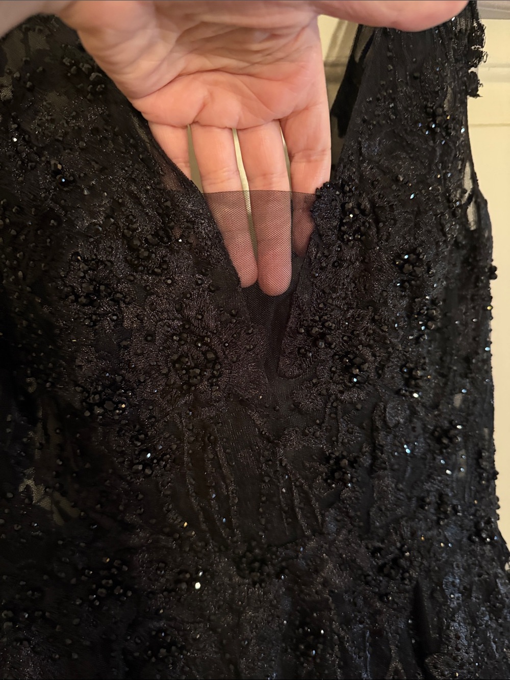 Mac Duggal Gianna V-Neck Beaded A-Line Gown - Picture 7 of 15
